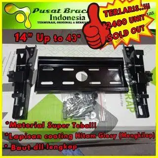 Bracket / Breket / Braket TV-24-29-32-40-42-43 inch cocok untuk semua