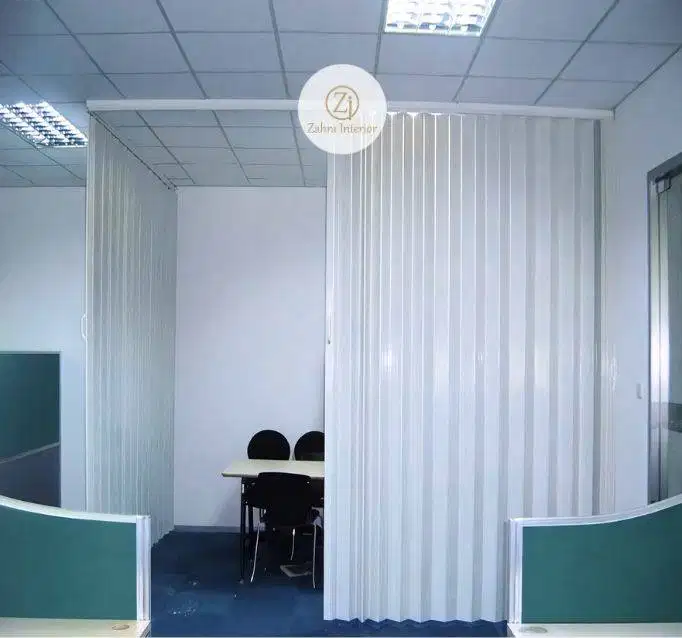Sekat ruangan kantor / rumah, pintu pvc lipat (folding door pvc)