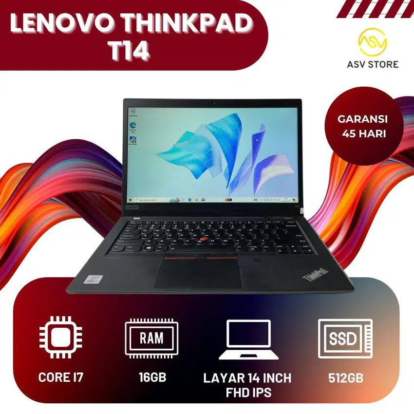 LENOVO THINKPAD T14 I7 GEN 10 RAM 16 SSD 512GB NVME LAPTOP ULTRABOOK
