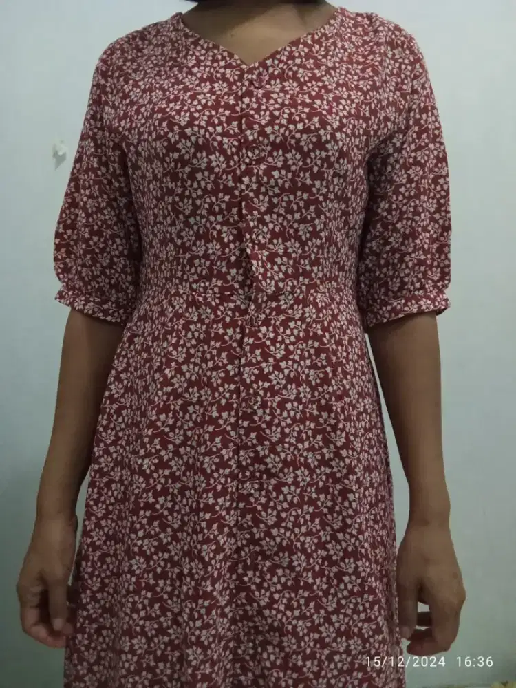 Prelove dress wanita bunga bata colza