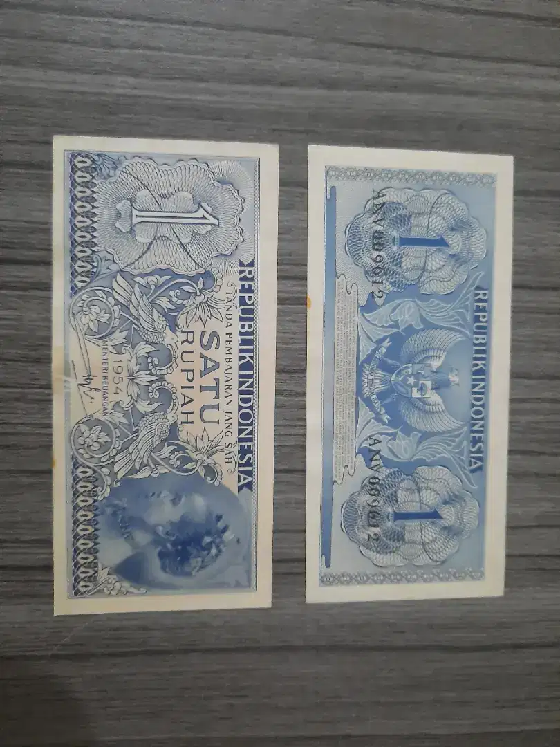 Uang kuno 1 Rupiah tahun 1954