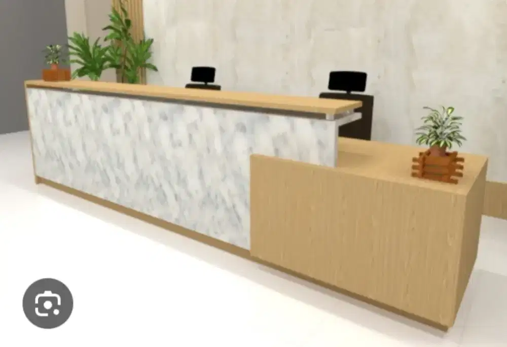 Meja kasir ruang tunggu RS custom HPL