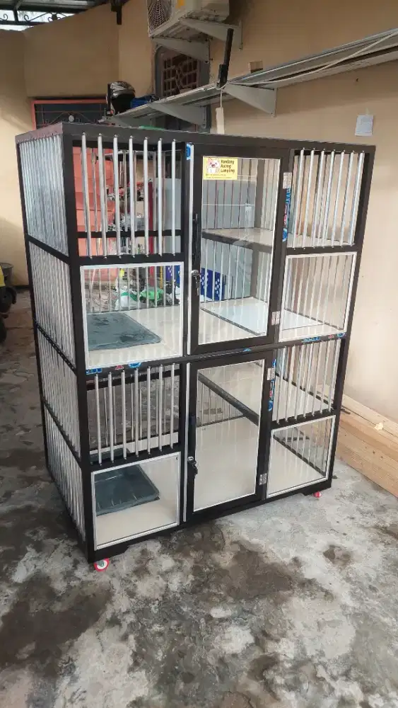 Kandang Kucing Almunium 2 kamar