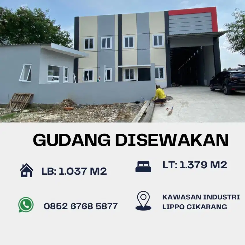 Dijual Gudang di Kawasan Industri Delta Commercial Park Lippo Cikarang