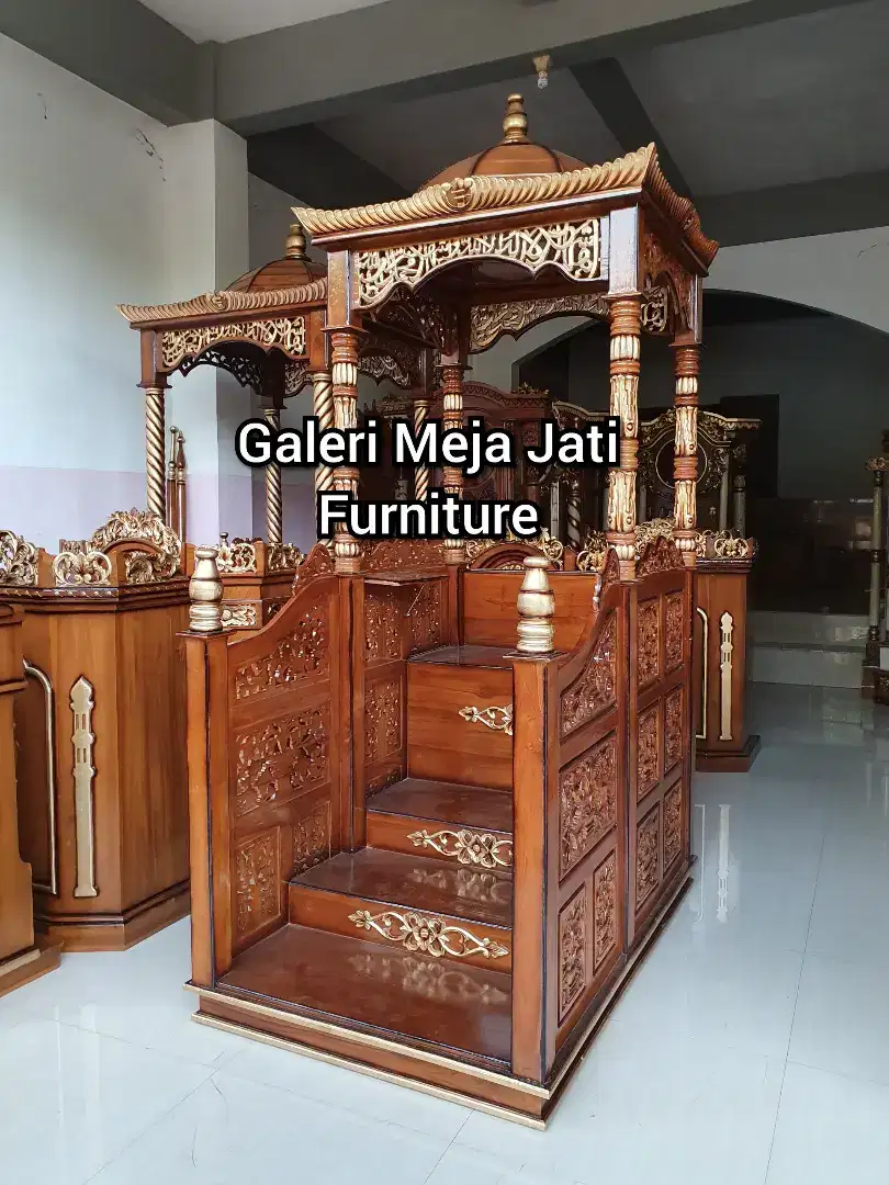 mimbar masjid kubah natural kombinasi