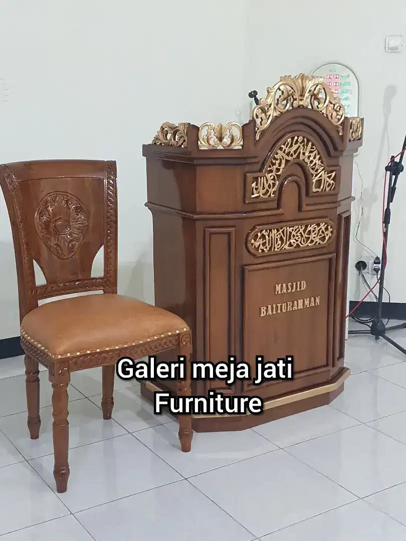 mimbar masjid khutbah podium salina