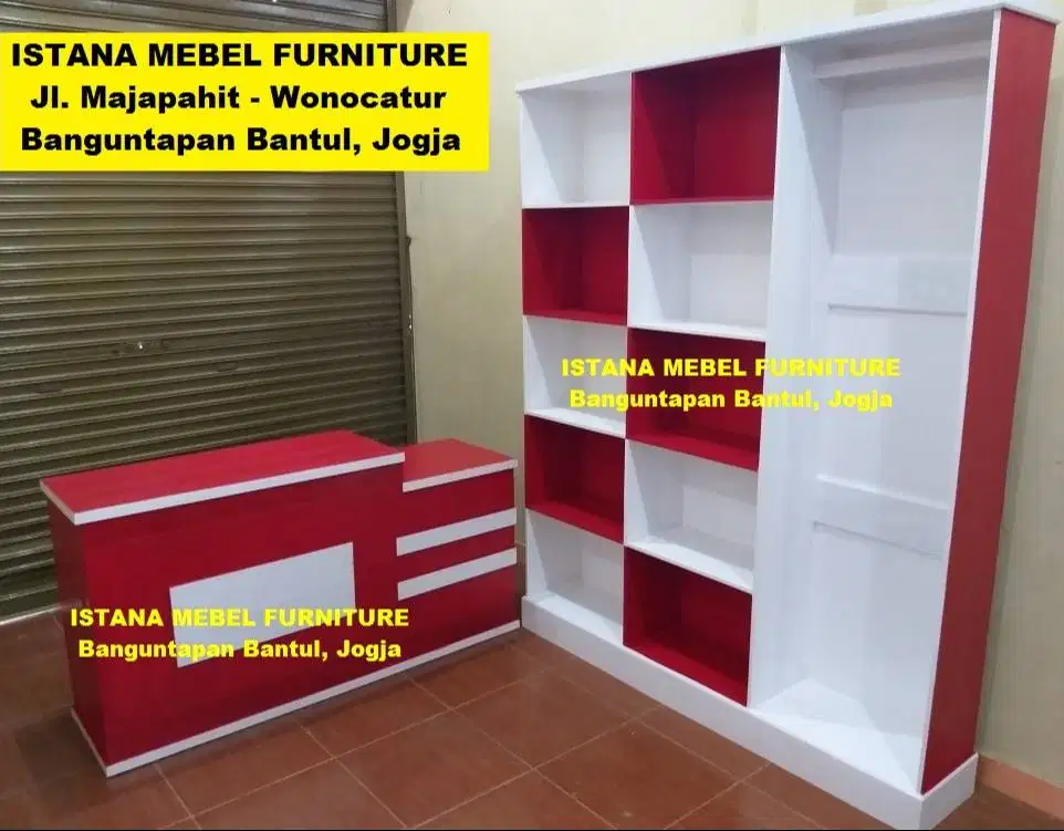 Paket Set Meja Kasir Almari Lemari Rak Londry Laundry Loundry Hanger