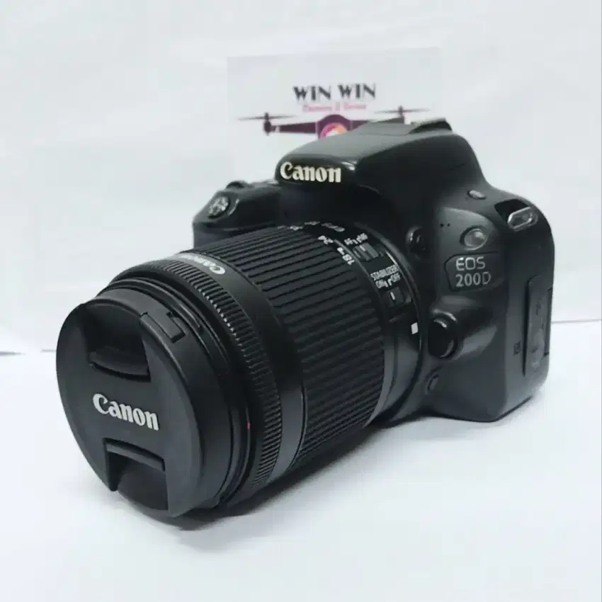 Kamera Canon eos 200D lensa 18-55 stm