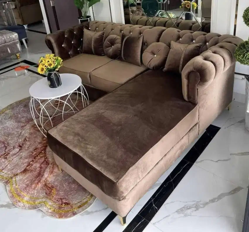 Sofa slonjor turki meja industrial