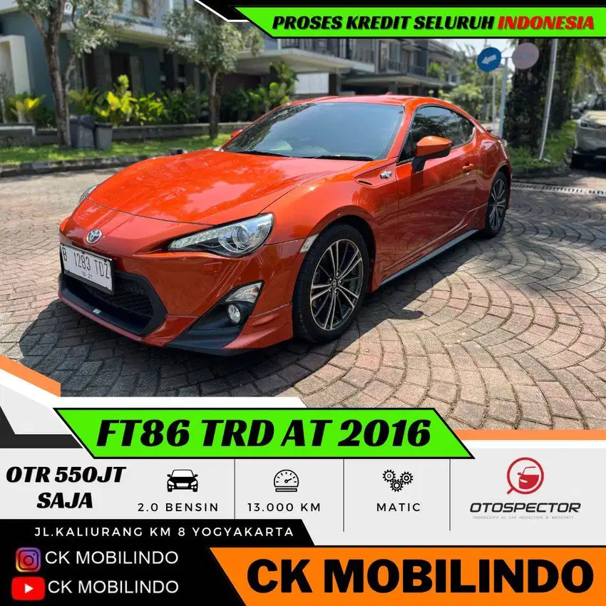 (Km13rb) Toyota FT86 TRD Matic 2016 ANTIK ISTIMEWA Bisa Kredit