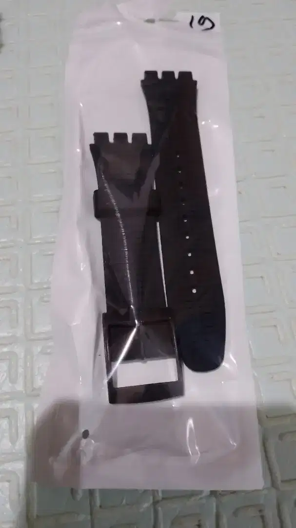 Edisi salah beli dijual strap jam Swatch Black Rubber soft AM