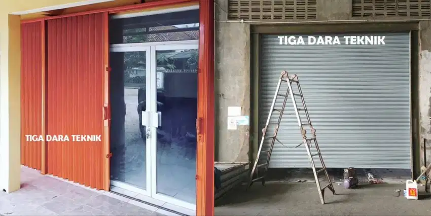 Jasa pasang baru dan servis Rolling door, folding gate harmonika murah