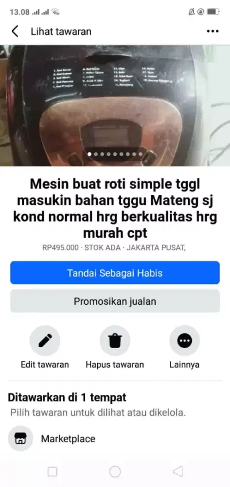 Mesin khusus buat roti dll cara simple kond normal lkp hrg terjangkau