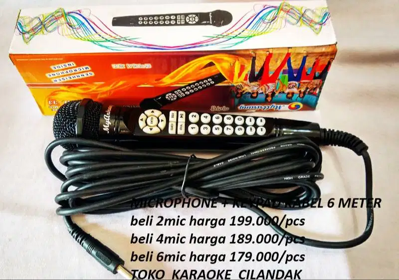 MICROPHONE + KEYPAD KABEL 6 METER  HARGA PROMO beli 2mic harga 199.000