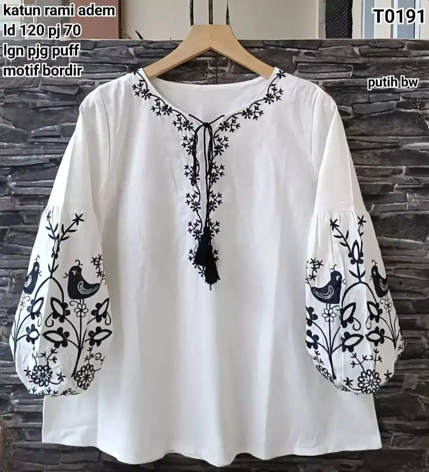 Dijual Blouse oblong bordir