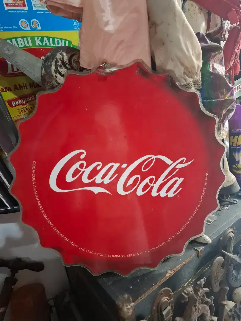 Pajangan Reklame coca cola diameter 50cm