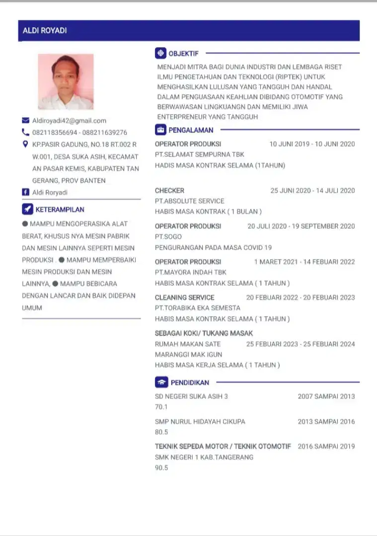 INFO KERJAAN DAERAH CIKUPA CITRA RAYA