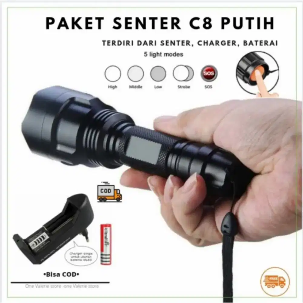 alat penerangan rumah (senter kuning atau putih ada)