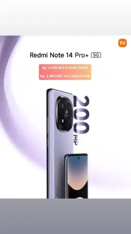 Produk terbaru dari Xiaomi Redmi Note 14pro+ 5G