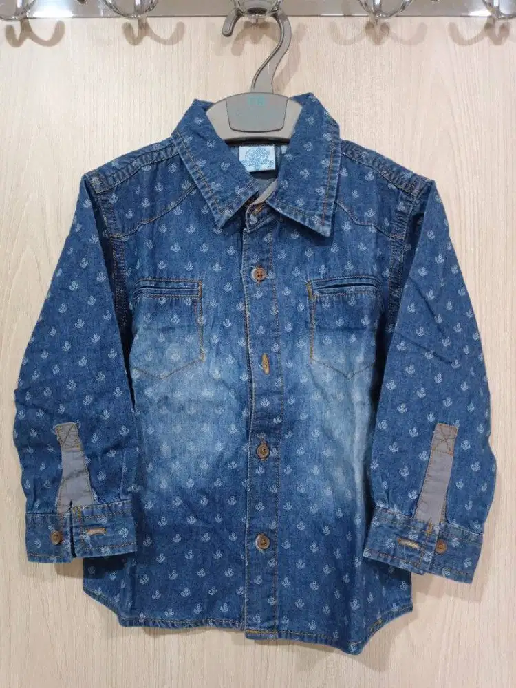 Kemeja anak laki denim jeans boy shirt Baby Looney Tunes