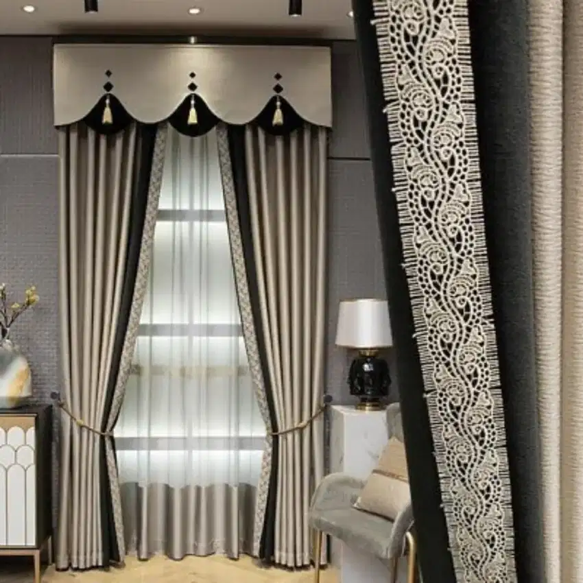 Jual tirai jendela gordyn hordeng gorden wallpaper dinding rollblind v