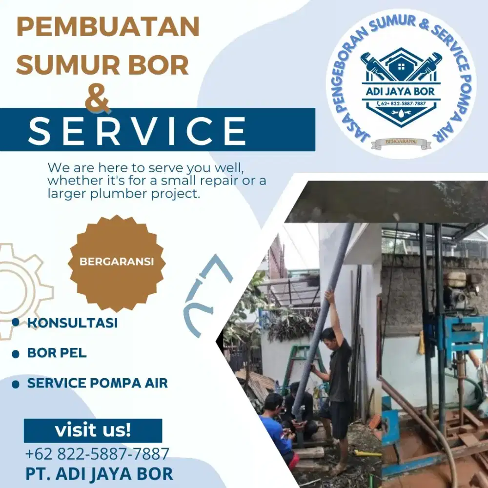 PENGEBORAN AIR SUMUR DAN SERVICE POMPA AIR