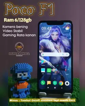 HP XIOMI POCOPHONE F1 RAM 6/128 MURAH / HP SECOND SPEK GAMING ANTI LAG