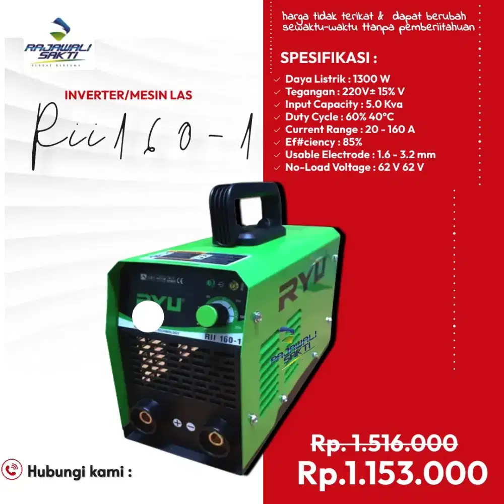 Promo mesin las 160 amper 1300 watt murah bergaransi