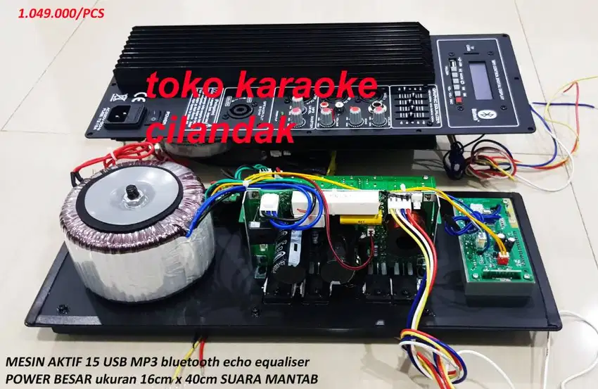 KIT MESIN AKTIF 15 ukuran 16cm x40cm  usb bluetooth mp3 player equali