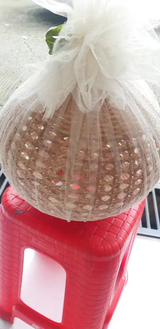 Sarung lampu rotan