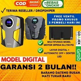 POMPA BAN MOBIL ELEKTRIK PORTABLE MINI MULTIFUNGSI SEPEDA MOTOR  PREMI