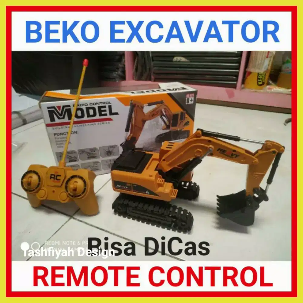 Mainan anak Excavator mobil Beko caruk exavator mainan remote control