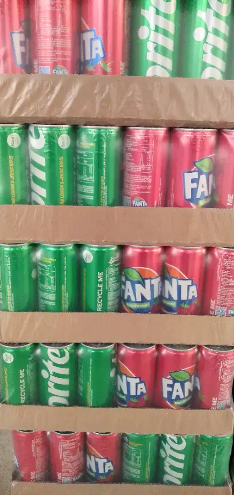 Fanta sprite cola kaleng slim free antar daerah sako perumnas