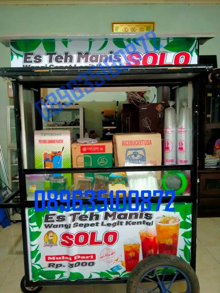 Paket Usaha Es Teh Solo Gerobak