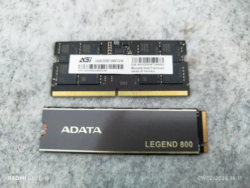 SSD Adata Legend 800 1TB + 16GB Ram DDR5 Second