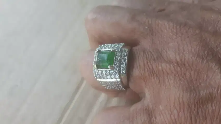 Batu Zamrud Natural Ring Micro Size 7