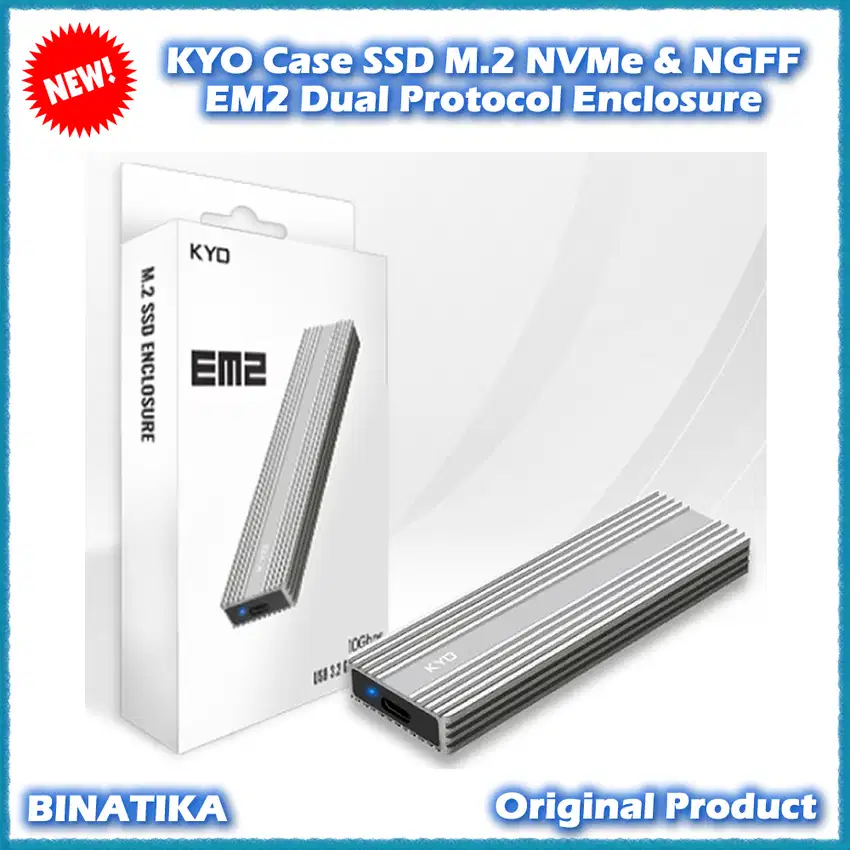 KYO Case SSD M.2 NVMe & NGFF EM2 Dual Protocol Enclosure SSD Original