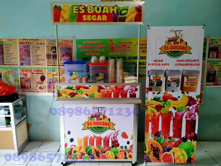 Usaha Paketan Es Buah Segar Goceng Booth Standar