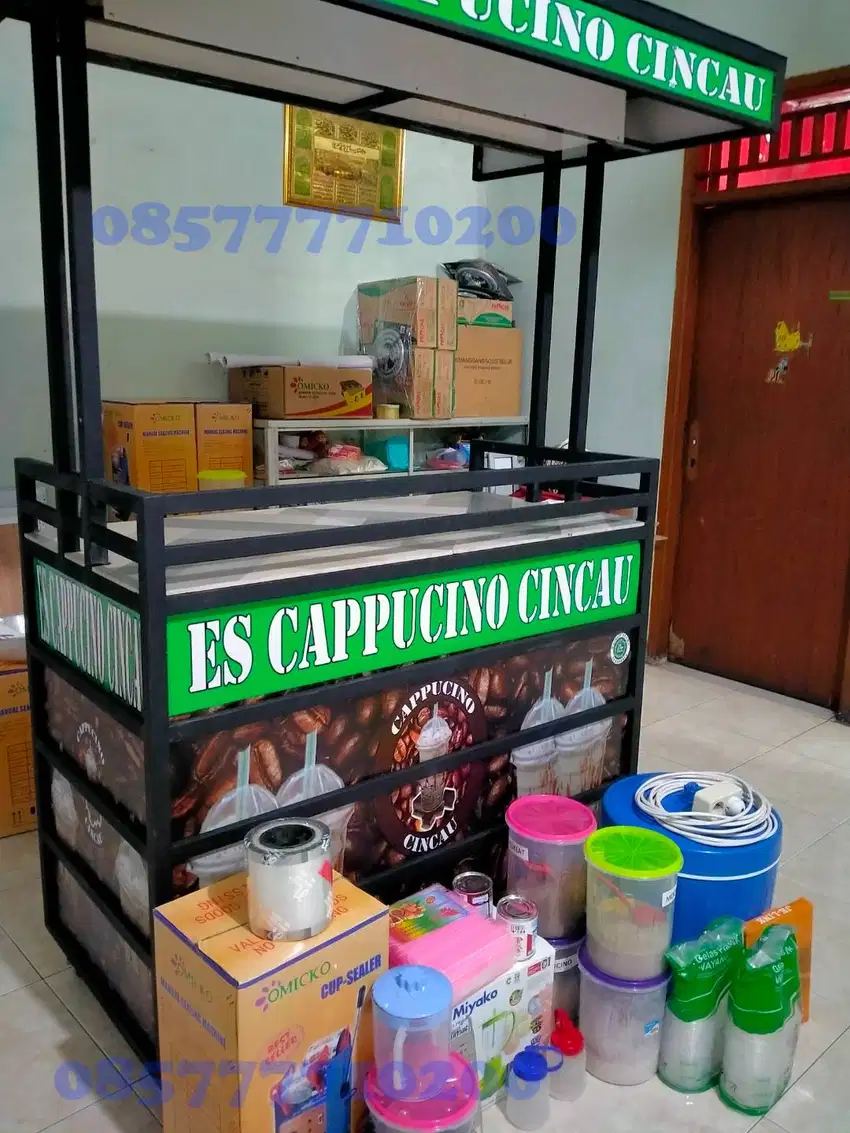 Paketan Es Cappucino Gerobak Besi siap jualan