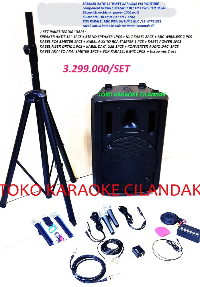 SPEAKER AKTIF 12   komplite siap nyanyi bagus