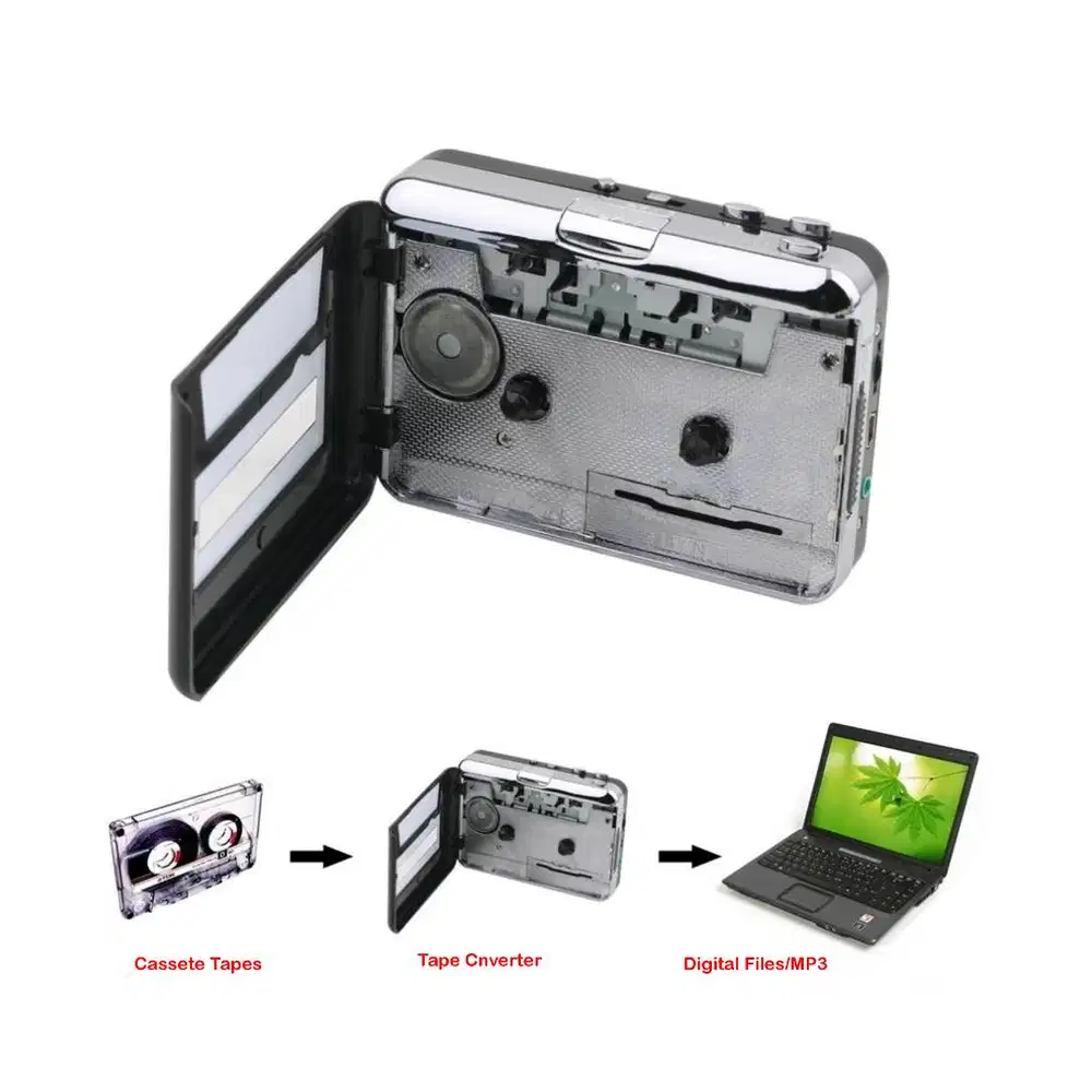 EZCAP Konverter Kaset Tape USB Cassette Capture MP3 Player 2182 Silver
