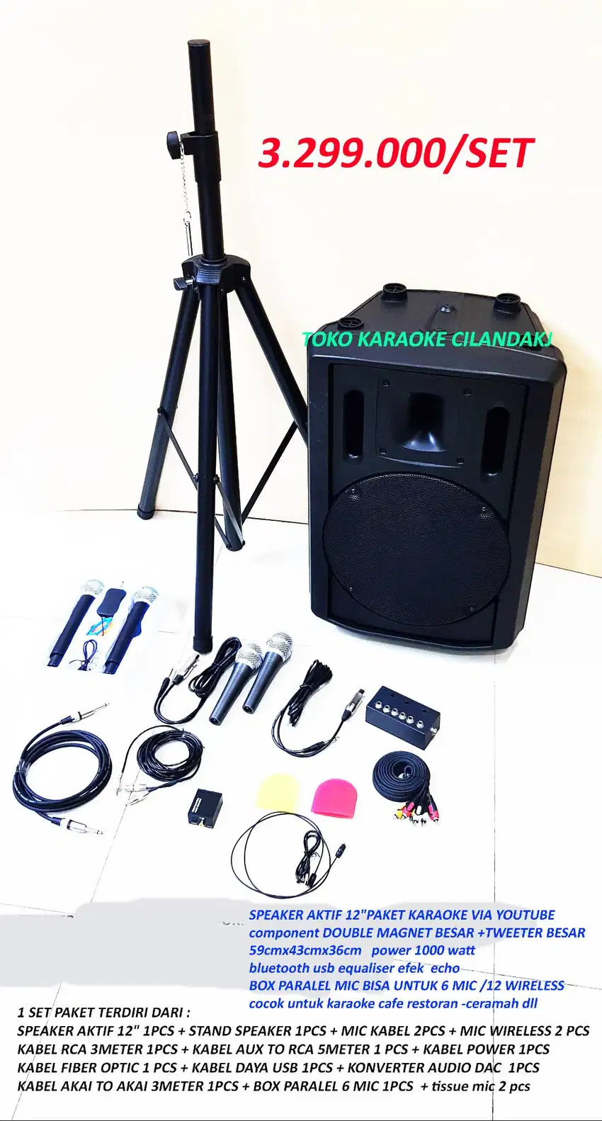 paket speaker aktif 12in