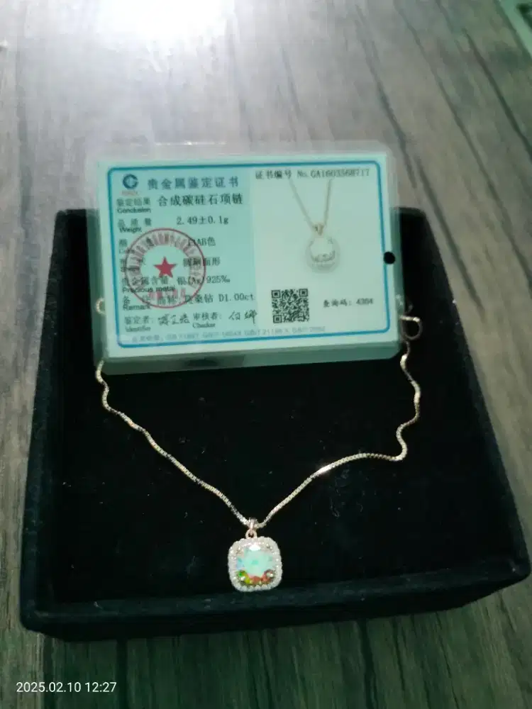 Kalung mosang warna rose gold