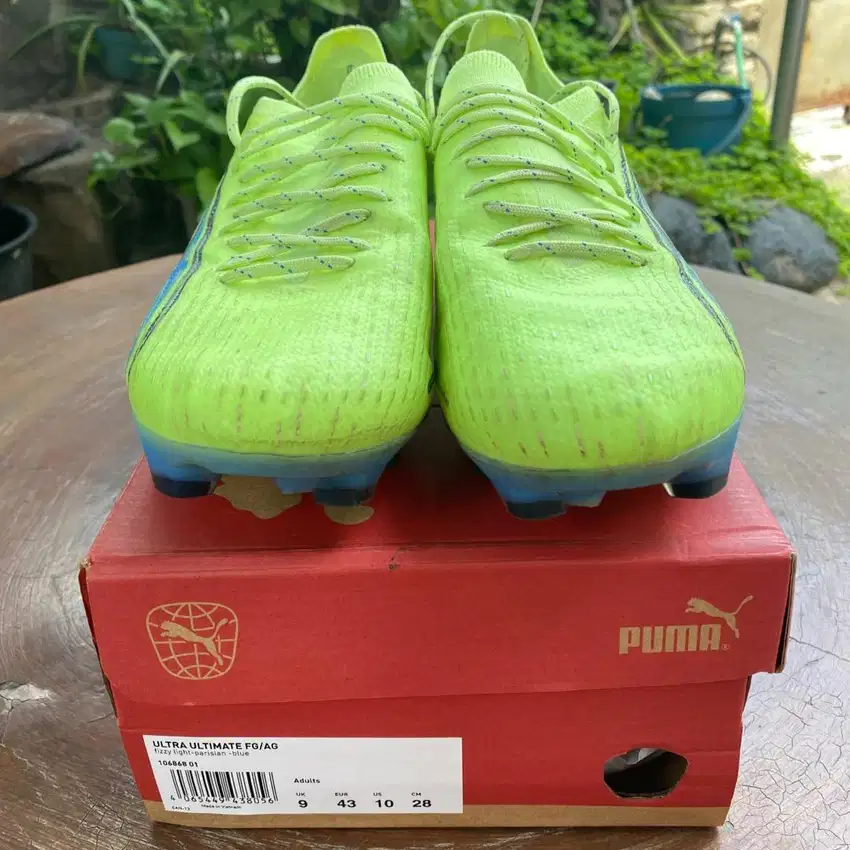 Sepatu Sepak Bola Puma Ultra Ultimate FG/AG Fizzy Light Parisian Blue