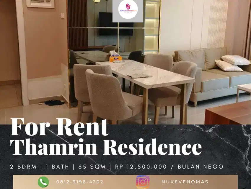 Sewa Apartemen Thamrin Residences 2 Bedrooms Furnished High Floor