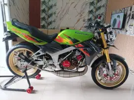 Kawasaki Ninja R Up SS Asli Hijau Ful Aksesoris Modif Paket Ganteng