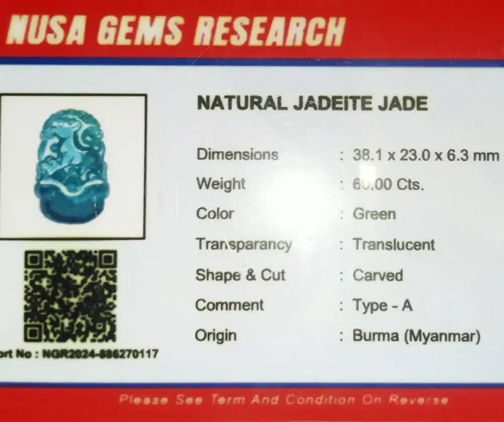 Jedaite jade tipe A natural