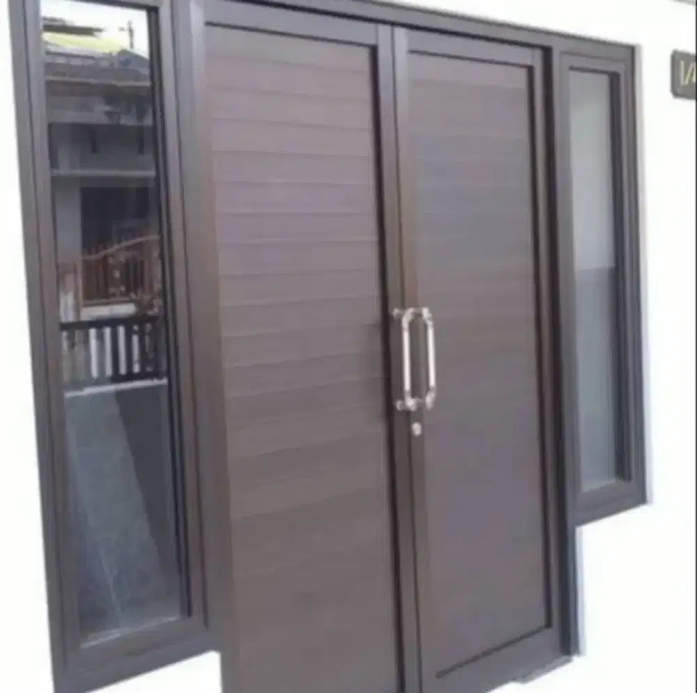 Pintu swing double + jendela T220/L180