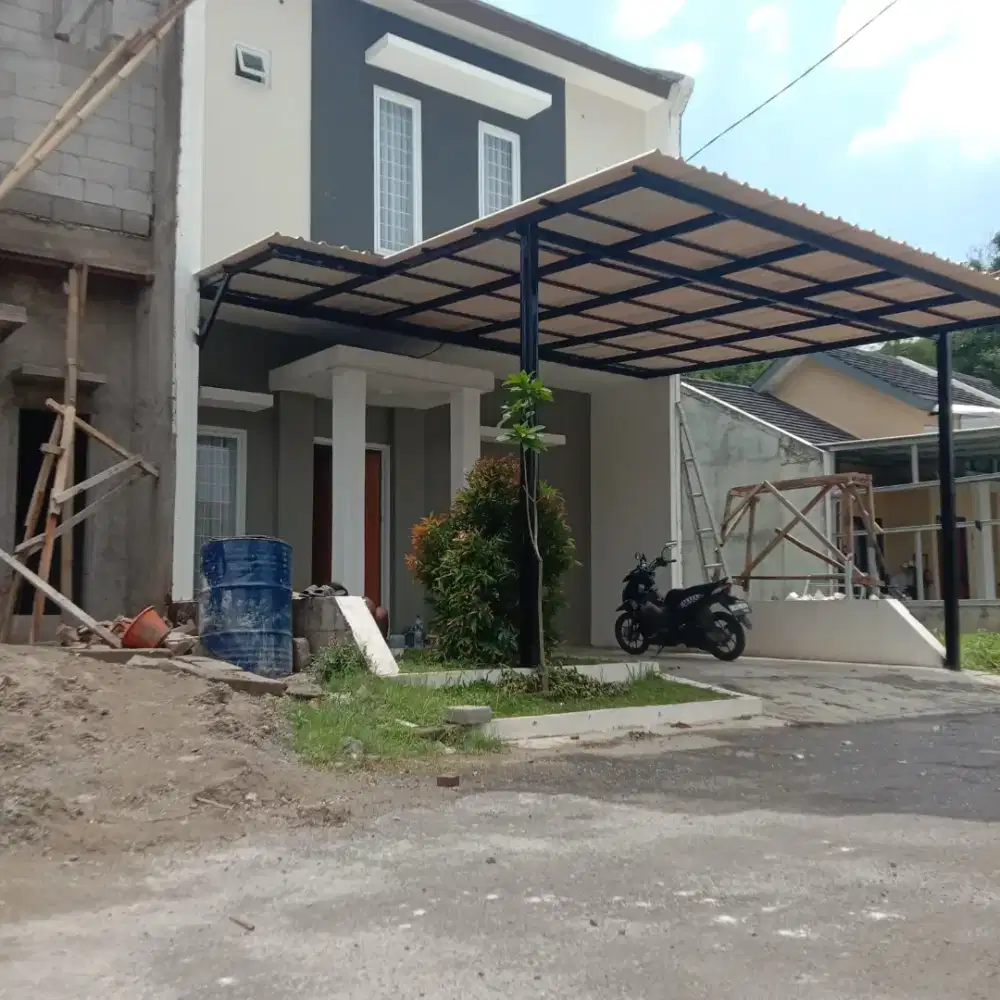 Kanopi alderon singel alinterpasang pengecetan terima beres