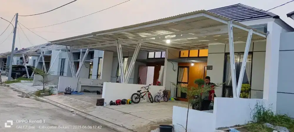 Kanopi alderon singel alinterpasang pengecetan terima beres